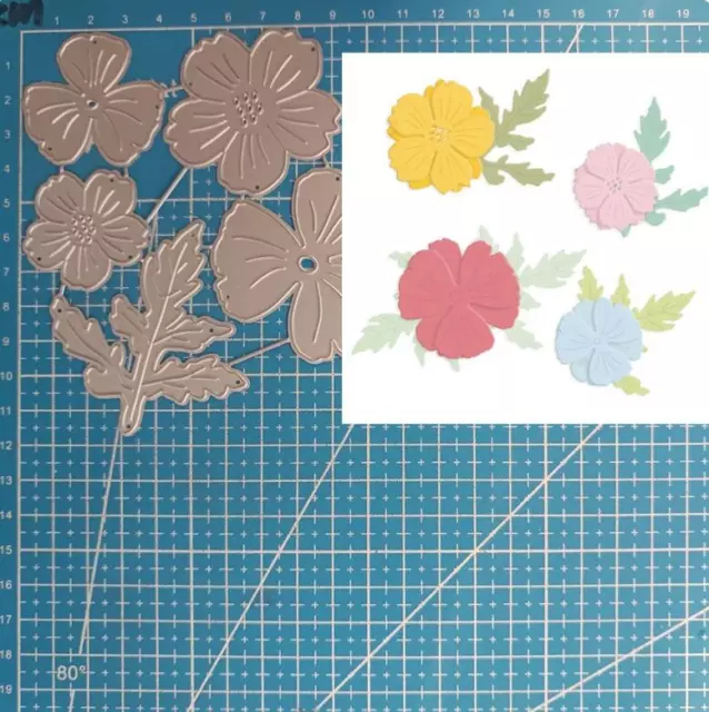 Flowers Leaves Metal Cutting Dies Scrapbooking Embossing Paper Card Stencil Mold