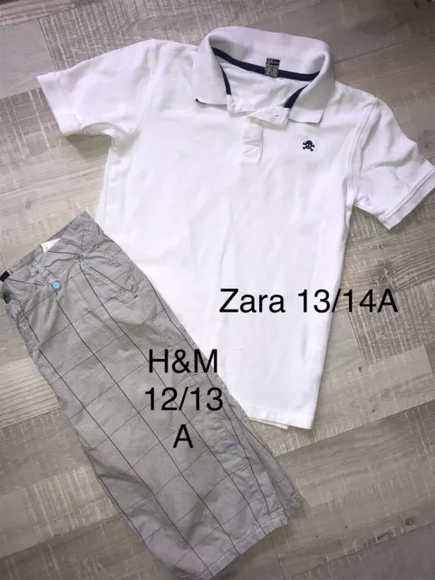 ZARA H M 13 14 Ans Garcon Chemise Blanche Bermuda Ete BE EUR 7 70 PicClick FR