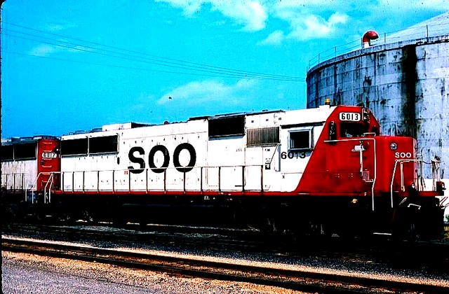 Original Kodachrome Slide Soo Lines Sd-60 #6013 Kansas City, Mo Sept. 18, 1993