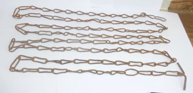 alte Eisenkette Kette 🚀 ca 2,5 m lang Gliederkette Stahlkette dünne Glieder