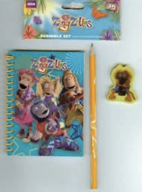 Zingzilla's Boo BBC ZINGZILLAS SCRIBBLE set. Party bag filler prize £2.99 - PicClick UK