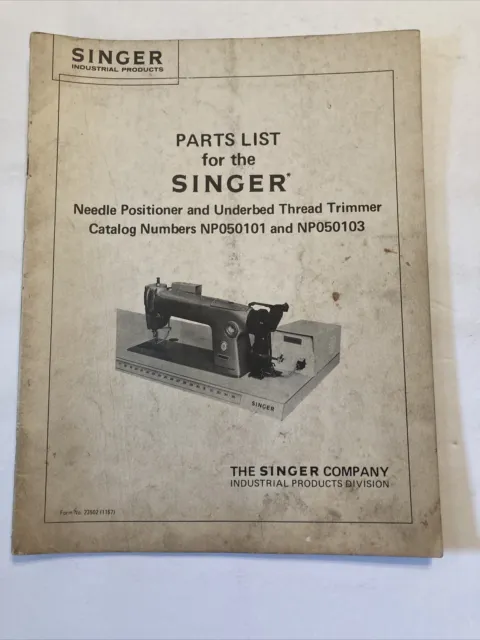 1967 original original original máquina de coser manual de servicio NP050101 NP050103