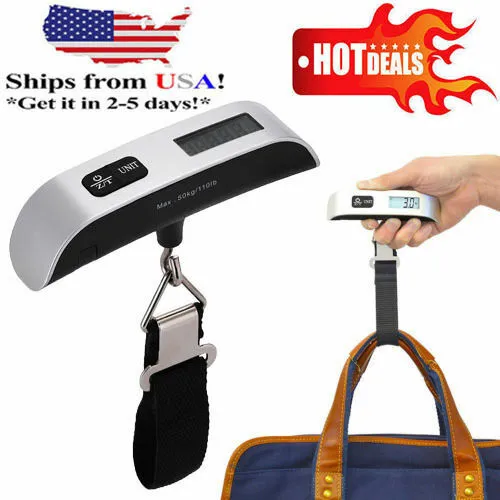 50kg/10g Electronic Weight Travel LCD Digital Hanging Luggage Scale Portable New