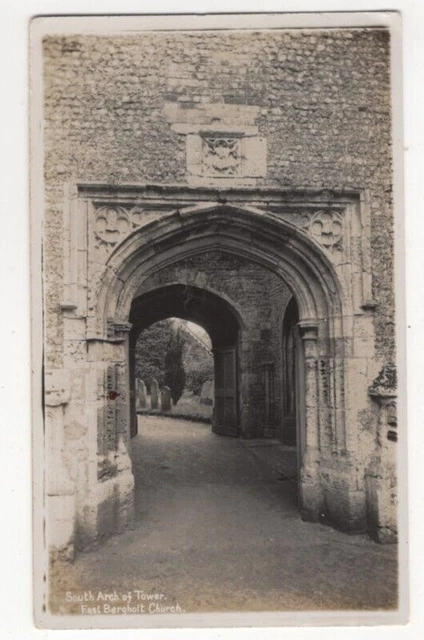 East Bergholt Church South Arch Of Tower Suffolk HA Randall RP Postcard 611c