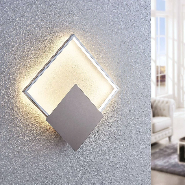 LED-Wandlampe Anays Eckig Kunststoff Klar Chrom Wohnzimmer Indirekt Lindby