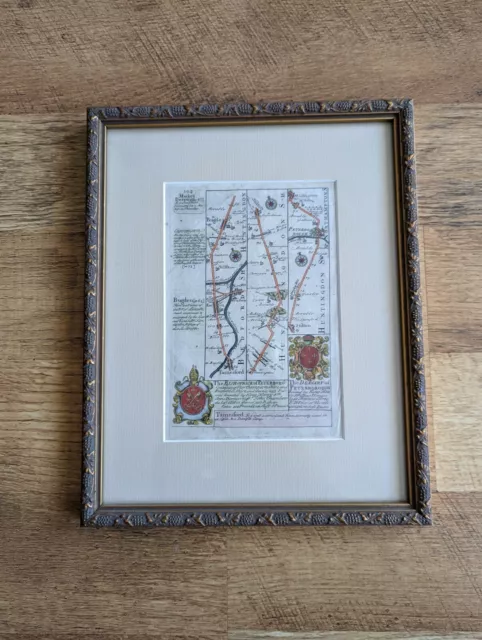 Old 17th century map BEDFORDSHIRE HUNTINGDON DEANARY OF PETERBOROUGH ENGLAND