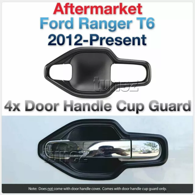 DOOR HANDLE CUP Guard Cover For Ford Ranger T6 PX XL XLT XLS
