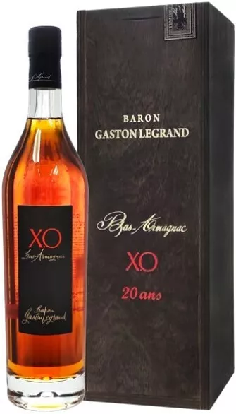 1 BOTTLE bas armagnac X.O. (20 years old)   in box legno LEGRAND