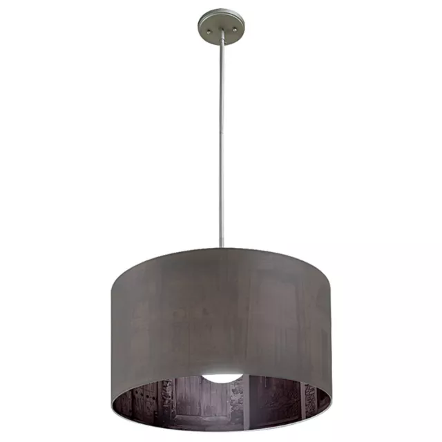 Barrel Pendant Island Antique Door Design Lighting Fixture Brushed NICKEL Steel