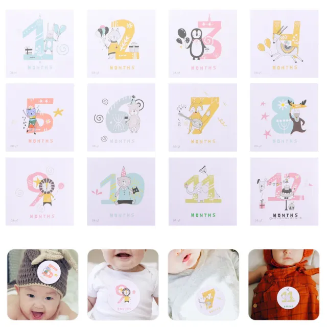 1 Set Newborn Month Sticker Gender Neutral Milestone Stickers