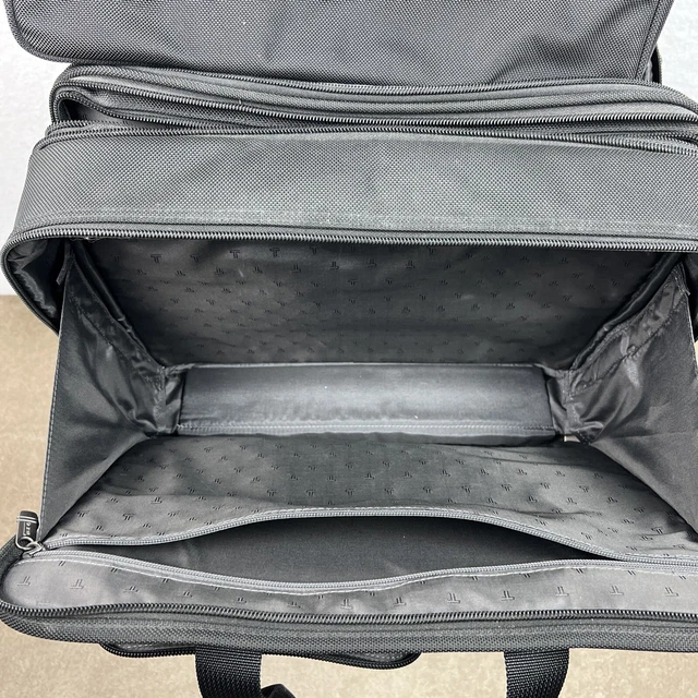 TUMI Alpha Deluxe Expandable Wheeled Rolling Briefcase Bag Black w/Laptop Insert 11