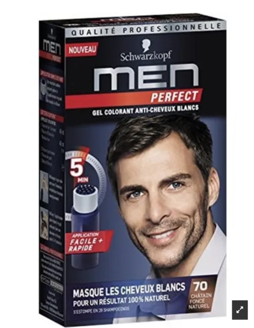 3 Pezzi Men Perfect  Gel colorante Castano Scuro Naturale 70