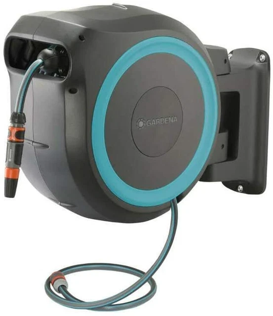 GARDENA WALL MOUNTED Hose Reel 35M Automatic Retractable Hose Box