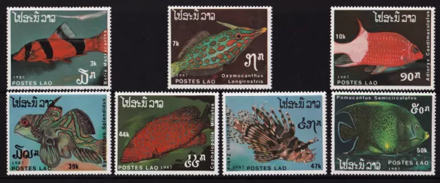 Laos - 1987 Fish - U/M - SG 1024-1030