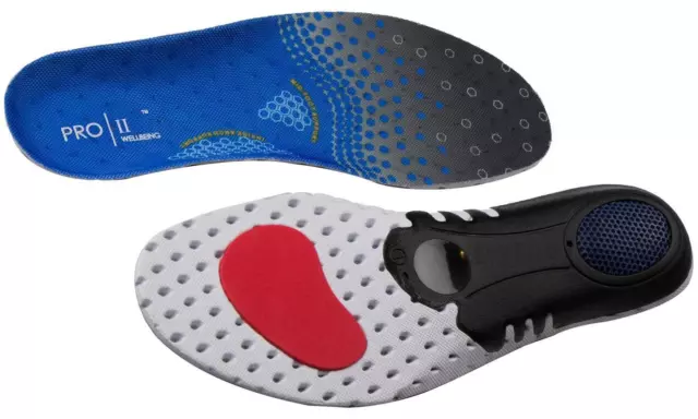 Hydro-Tech Sports Orthotic Sports Insoles with Impact shell absorber Blue