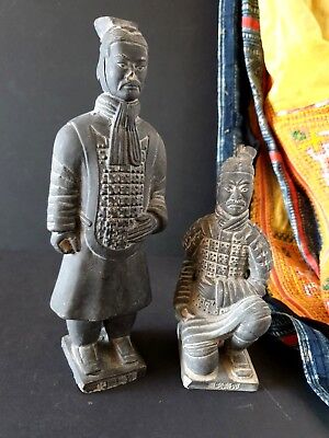 Old Chinese Terracotta Warriors Set of 2  …beautiful display set