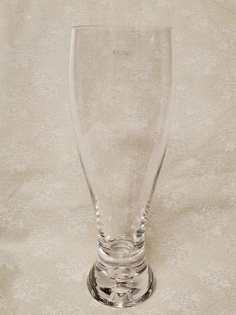 Tall Pilsner by KROSNO Bubble Bottom Beer Glass Replacement 8.75" Poland