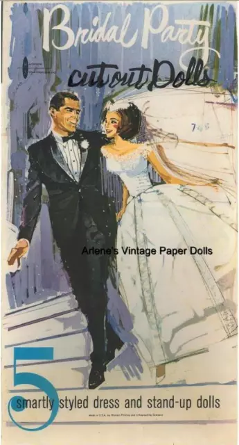 Vintge 1950 Bridal Party Paper Doll ~Gorgeous Laser Reproduction~Orig Size Uncut