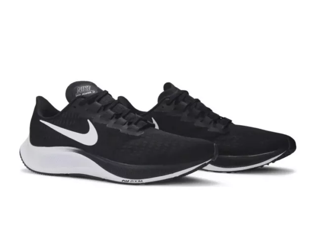 Men Nike Air Zoom Pegasus 37 Running Training Shoes Black/White BQ9646-002