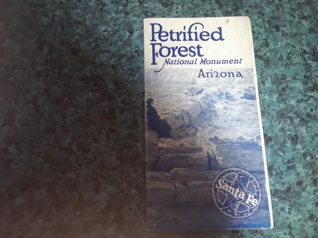 Vtg 1927 Sante Fe Rr Railroad Petrified Forest Az Souvenir Tour Travel Brochure