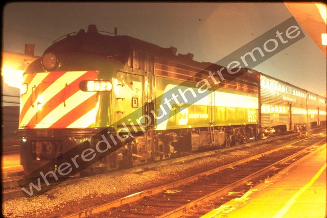 Original Slide Burlington Northern BN 9923 EMD E9AM 11-30-74 Aurora ILL