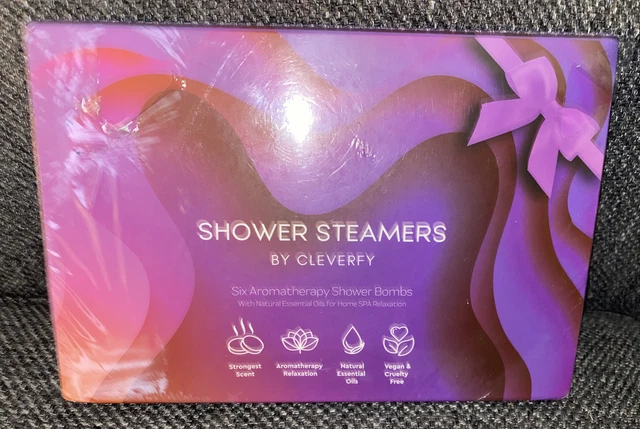 Vaporizadores de ducha Cleverfy de aromaterapia ~ paquete de 6 bombas de ducha con aceite esencial nuevo en paquete