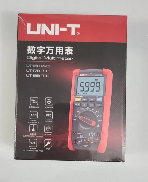 NEW UNI-T UT18B PRO True RMS Digital Multimeter VFC LED Test Voltmeter Ammeter