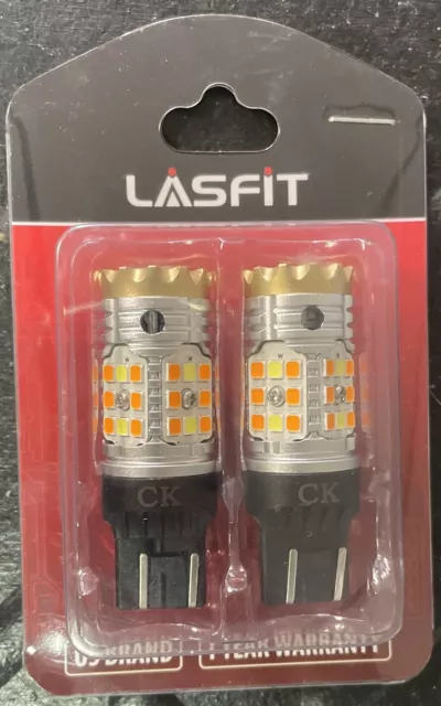 Lasfit NEW 3157 Switchback CANBUS Anti-Hyper Flash LED Front Turn Signal Bulb