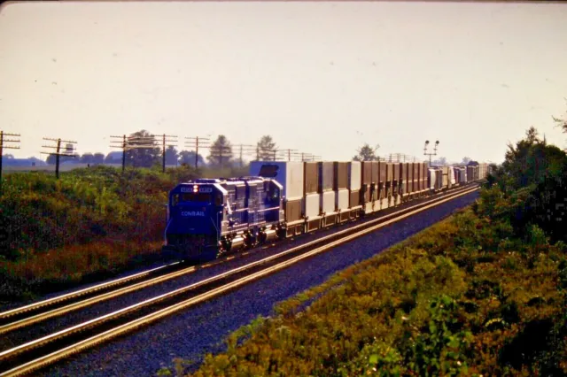 Kodachrome Original Slide Conrail Diesel Engine at Twilight  - Item CC#2153