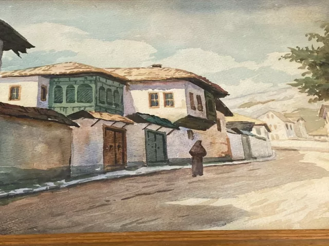 Walter Denecke (1906-1975) Aquarell Kloster in Bulgarien Bild Malerei akad.Kunst