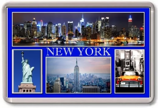 FRIDGE MAGNET - NEW YORK - Large - USA TOURIST