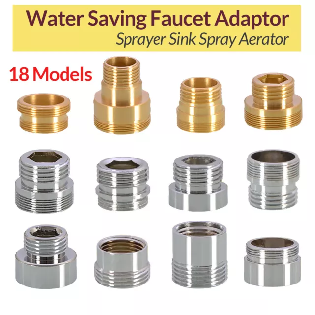 BSP Brass Faucet Adaptor Female x Male Tap Aerator Connector 18 Types of Styles