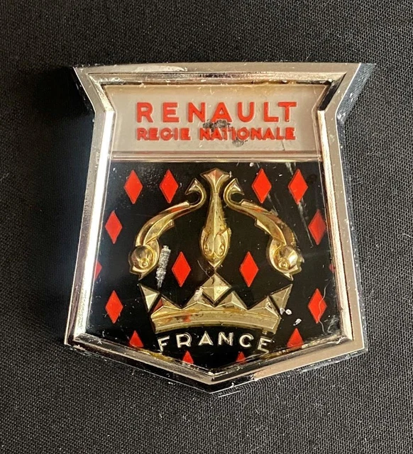 Renault Dauphine Gordini Regie Nationale French Motor Car Bonnet Badge Emblem
