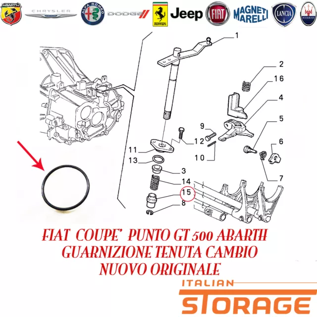 Fiat Coupe ' Punto Gt 500 Abarth Dichtung Nachlass Austausch Original 14454080