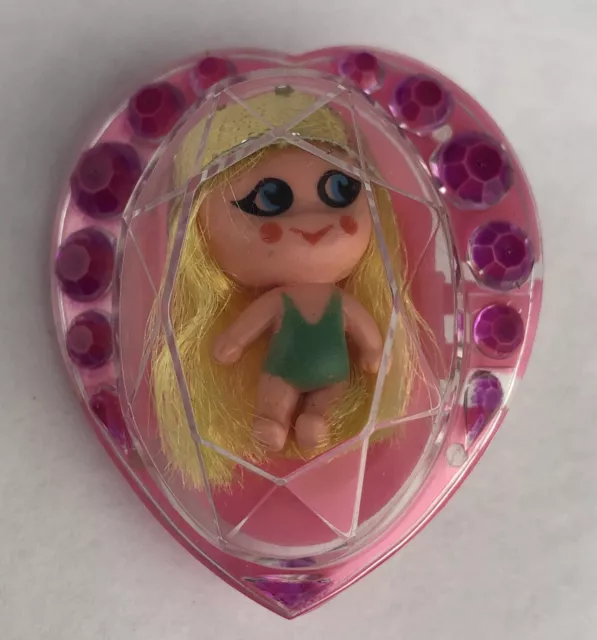 Vintage Mattel Liddle Kiddles Jewelry Heart Doll & Locket Pin