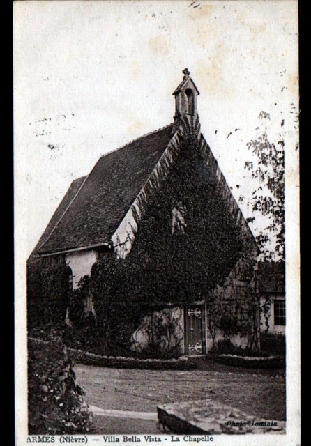 ARMES prés de CLAMECY (58) CHAPELLE de la VILLA BELLA VISTA en 1935