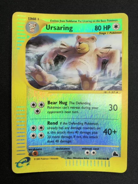 Vintage Pokemon Ursaring 110/144 Skyridge Reverse Holo Unlimited Wizards ENG