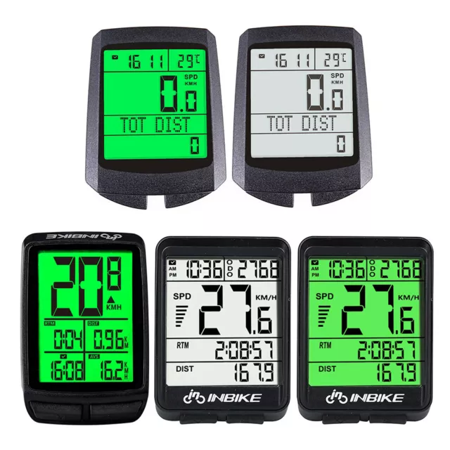 fr INBIKE Waterproof Bicycle Odometer Wireless Mountain MTB Road Bikes Cycling