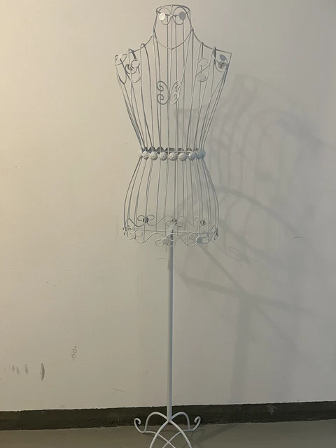 Schneiderpuppe Weiß / Metall