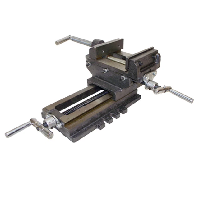 2 Way 4" Jaw Cross Vise Cross Slide Drill Clamp Holder Drilling Milling Machine