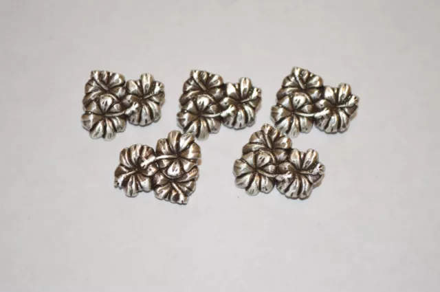 Menge 5 Hibiskus Tropisch Blumen Rivetback Concho Enmon Silber Ledergürtel Craft