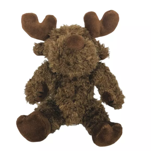 Vintage 1996 Chrisha Creations Jointed Brown Moose Plush Toy Stuffed Animal 9"