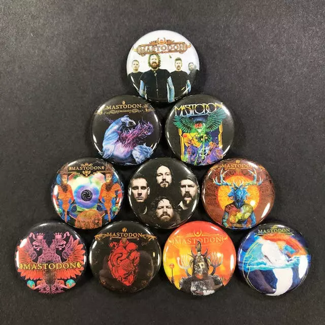 Mastodon 1" Button Pin Set Rock Metal Band