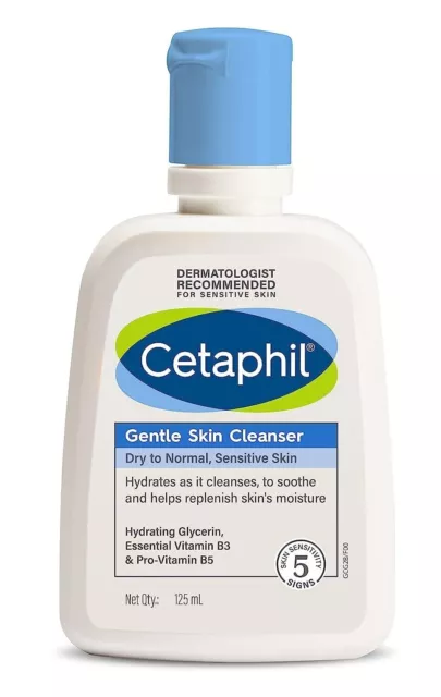 Cetaphil Face Wash Limpiador suave para pieles secas a normales y sensibles...
