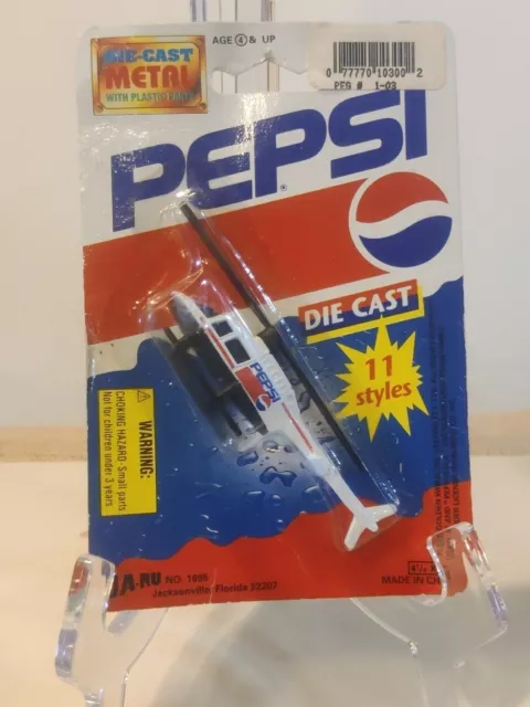 Helicopter Pepsi Diecast *Rare *Vintage Ja-Ru *NEW* Golden Wheels