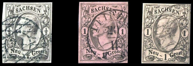 1855, Altdeutschland Sachsen, 8-9, gest. - 1603112