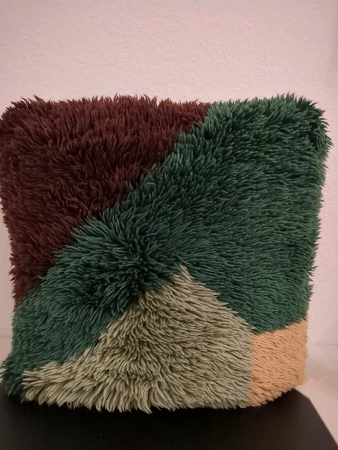 Knüpfkissen, sehr groß, Handarbeit Knüpfteppich, ca 50 x 50 cm, gebraucht