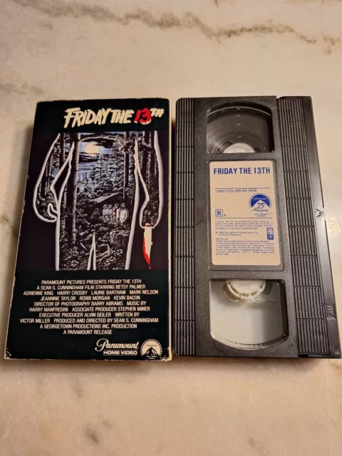 Friday the 13th VHS Jason Horror 1980 80's Movie Slasher Paramount 1990