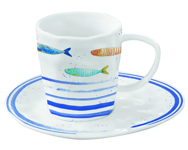 Tasse, Becher mit UT Maritim Fische BORD DE MER 250ml Porzellan EASY LIFE