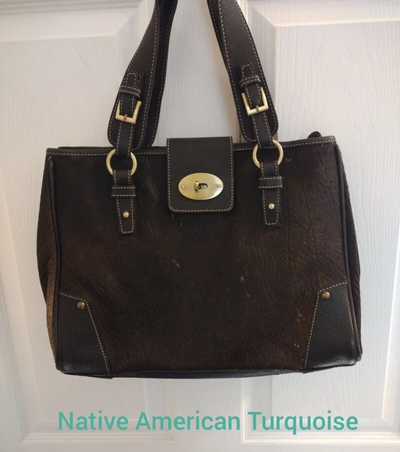 Fino Leatherware Dark Brown Cowhide Leather Satchel Handmade in The Philippines